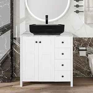 Puluomis 32 Inches Traditional Bathroom Vanity Set with Sink