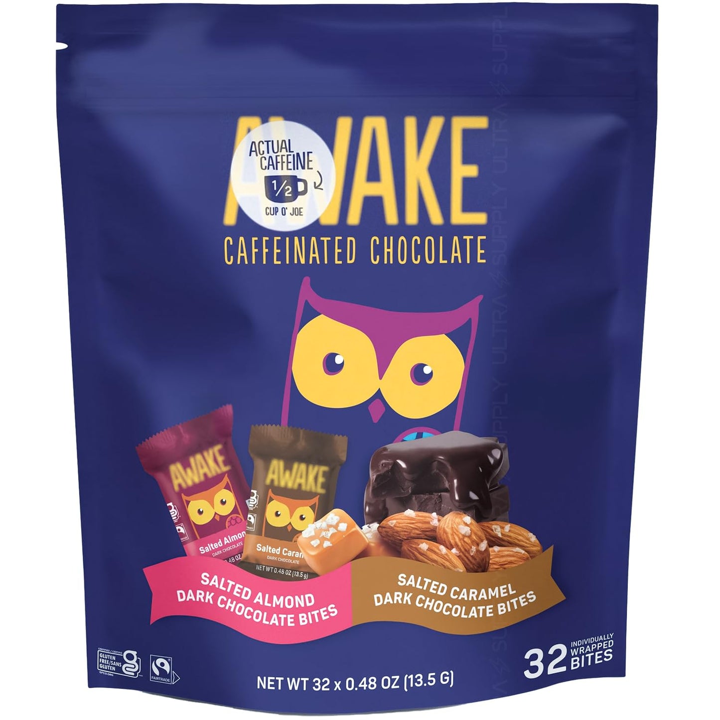 Awake Caffeinated Chocolate Bites - Energy Boosting Snack Pack