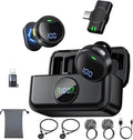 Wireless Lavalier Microphone for iPhone Android - Compact 48KHz/24Bit