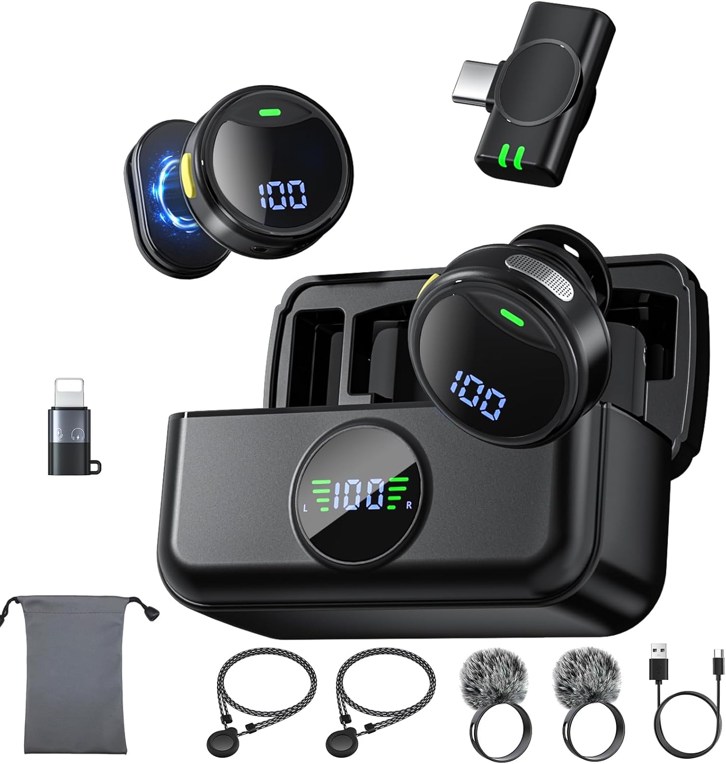 Wireless Lavalier Microphone for iPhone and Android Devices