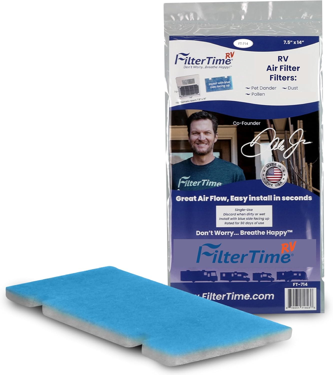 FilterTime RV Air Filter: MERV 6 | USA Made