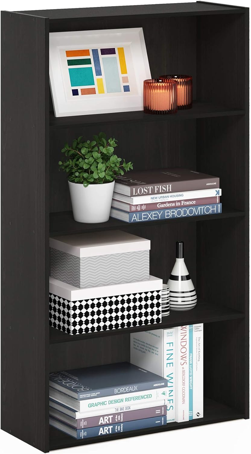 Furinno PASIR 4-Tier Bookshelf for Living Room and Home Office