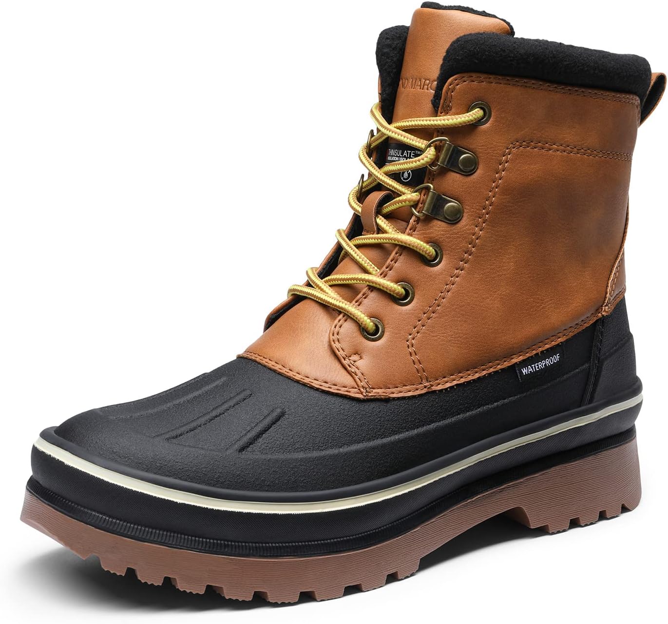 Bruno Marc Men's Insulated Waterproof Snow Boots for Winter