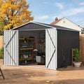 8x8 ft Outdoor Storage Shed - Large Metal Garden Shed