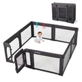 Baby Playpen with Door, Foldable Adjustable Play Pen for Babies