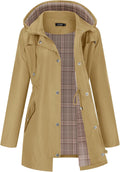 LOMON Women Waterproof Hiking Raincoat - Lightweight Lined Trench
