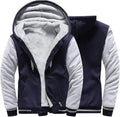 Fleece Mens Sweatshirt for Men - Sherpa Lined Zip Up Hoodie Warm