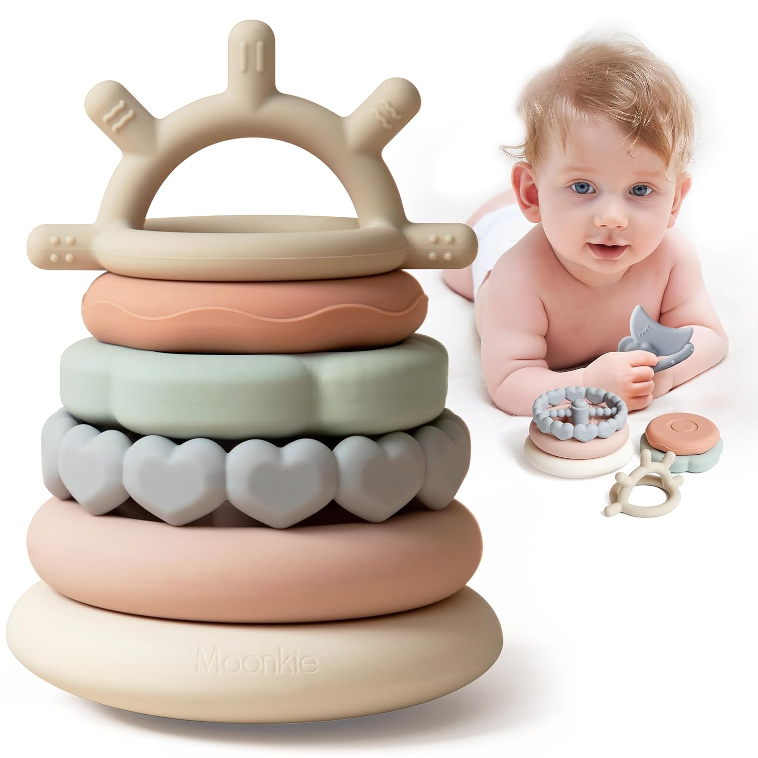 Moonkie Stacking Rings | Educational Teething Toy