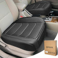 Car Seat Cover Black, 2 Piece PU Leather - Full Wrap Protection