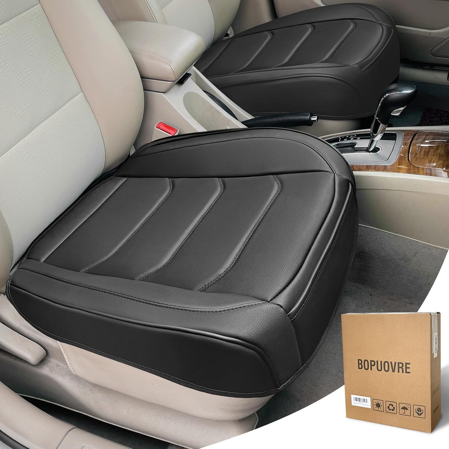 Car Seat Cover for Luxury Comfort - PU Leather, Anti-Slip Design