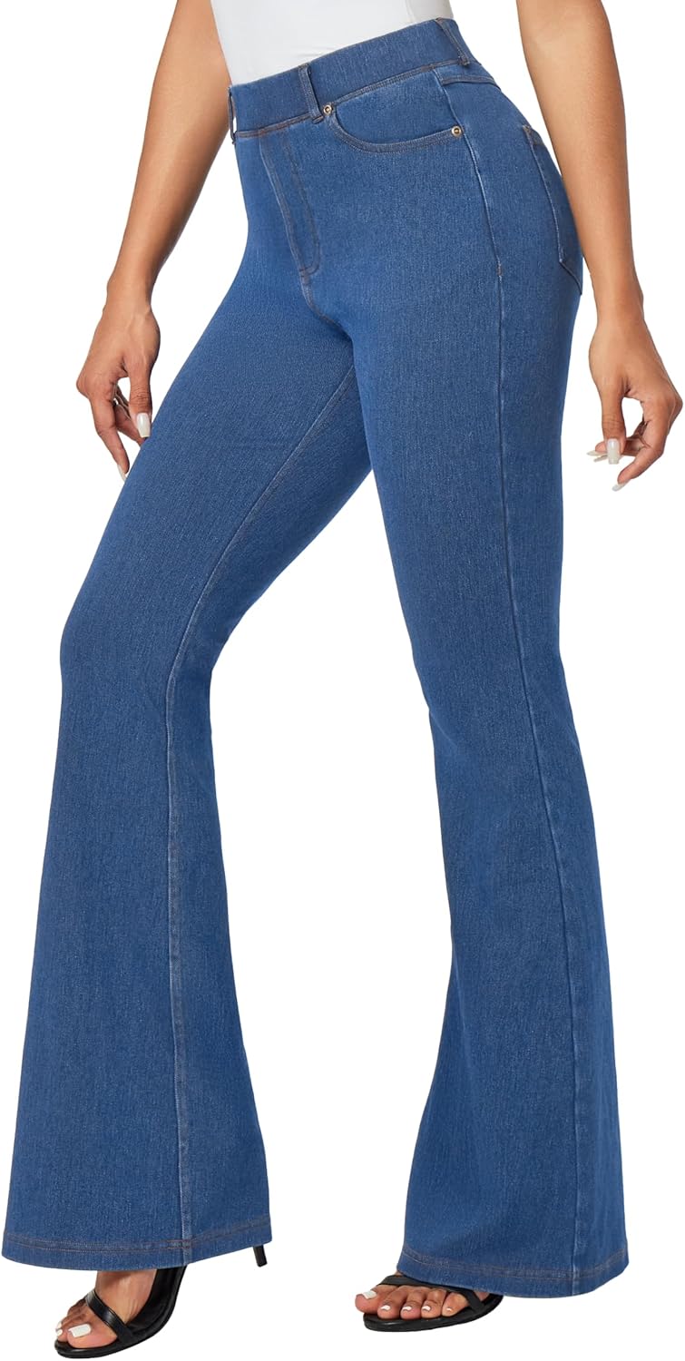 IUGA High Waisted Bell Bottom Jeans for Women with Tummy Control