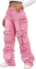 Ryehack Womens Baggy Jeans Y2k Cargo Jeans - High Waist Streetwear
