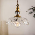 Vintage Glass Pendant Light Fixture Brass Modern Adjustable Chandelier