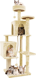 58.5in Large Cat Tree Tower Condo - Multi-Level Indoor Cat Tree