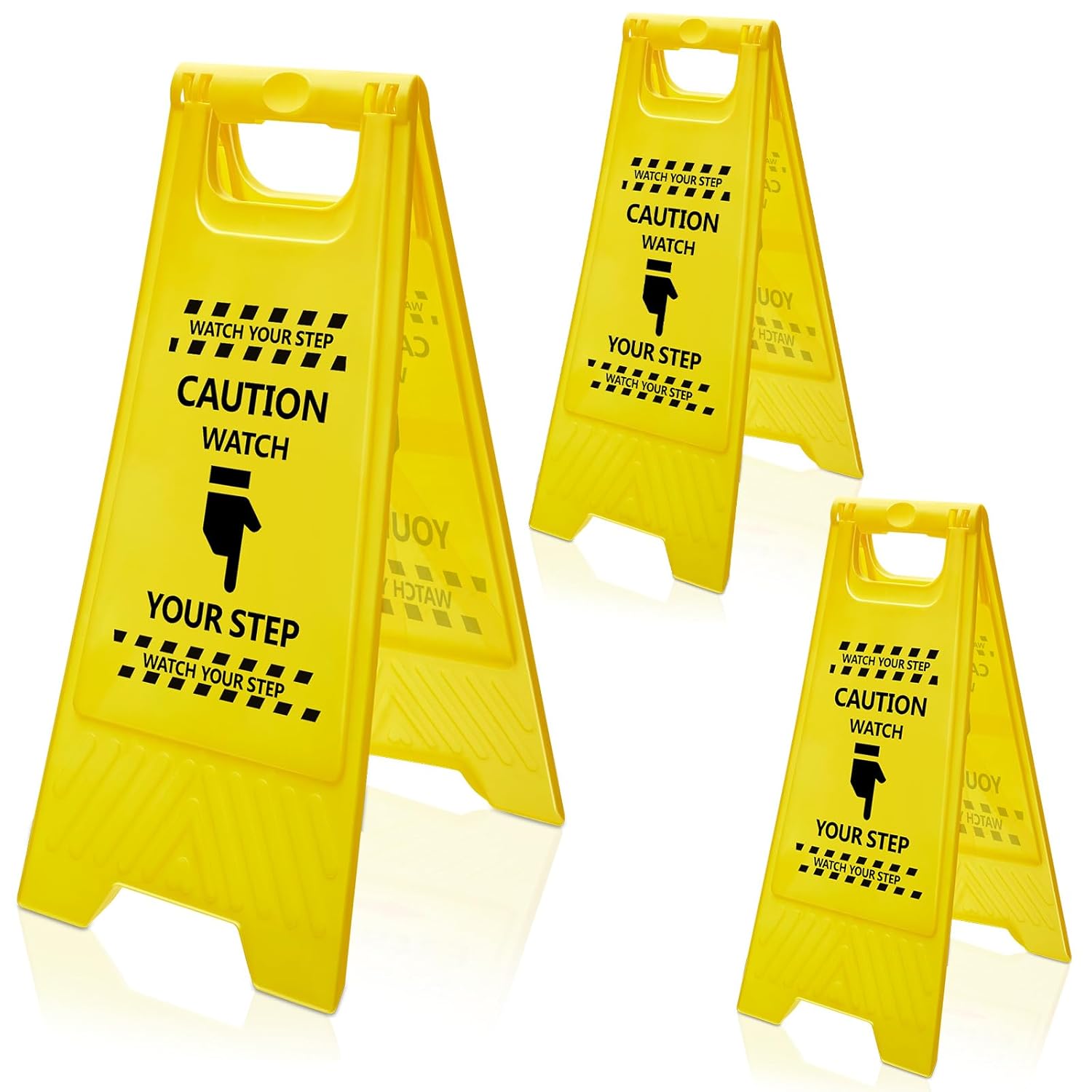 3 Pcs Caution Watch Your Step Sign for Safety Awareness