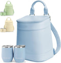 Insulated Cooler Backpack with Wine Tumblers for Stylish Picnics