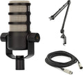 Rode PodMic Dynamic Podcast Microphone with Boom Arm - Broadcast Voice
