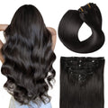 Clip in Hair Extensions Real Human Hair 12 in 7pcs - Natural Volume
