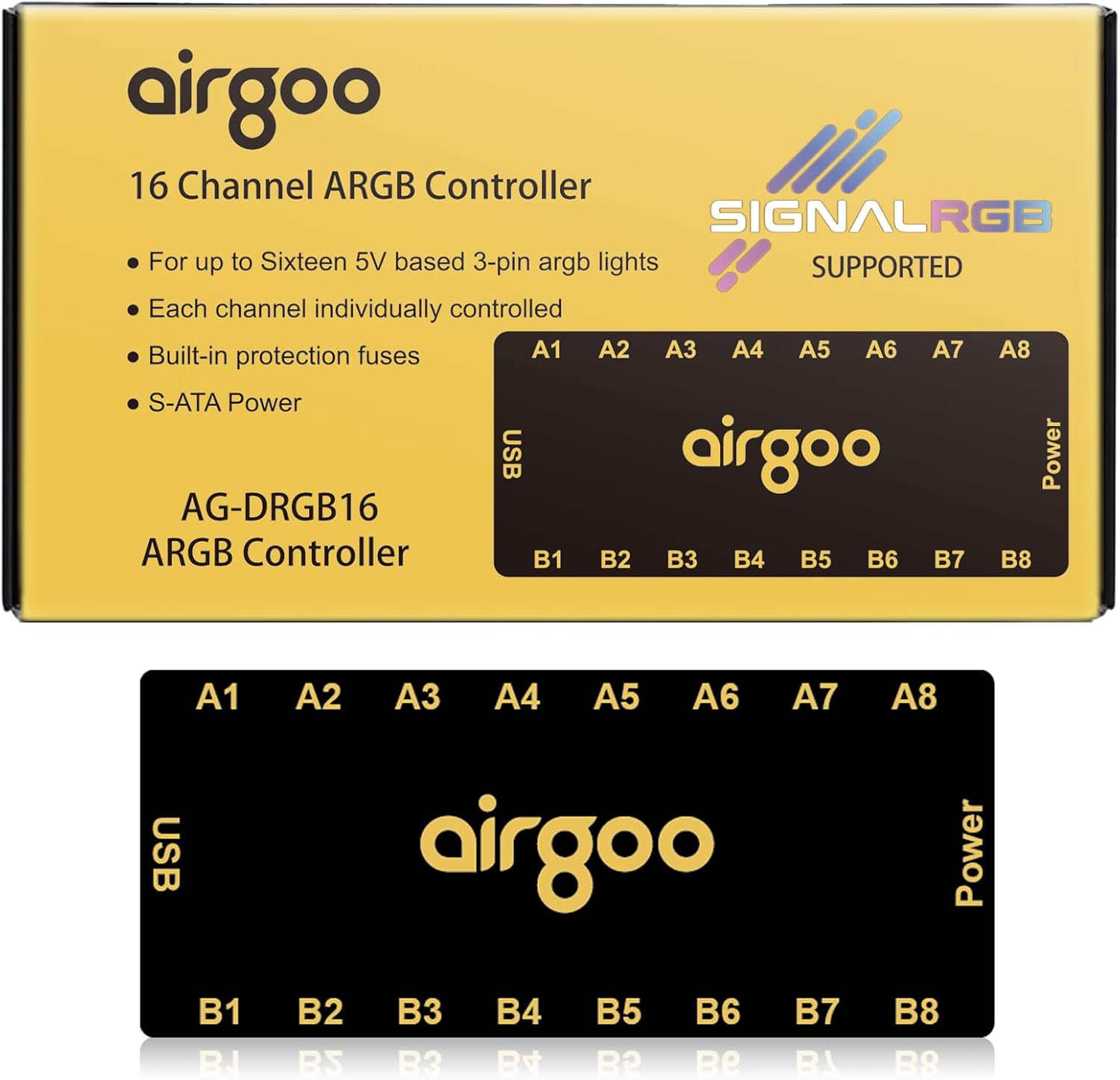 Airgoo 16-Port Signal RGB Controller for Ultimate PC Lighting