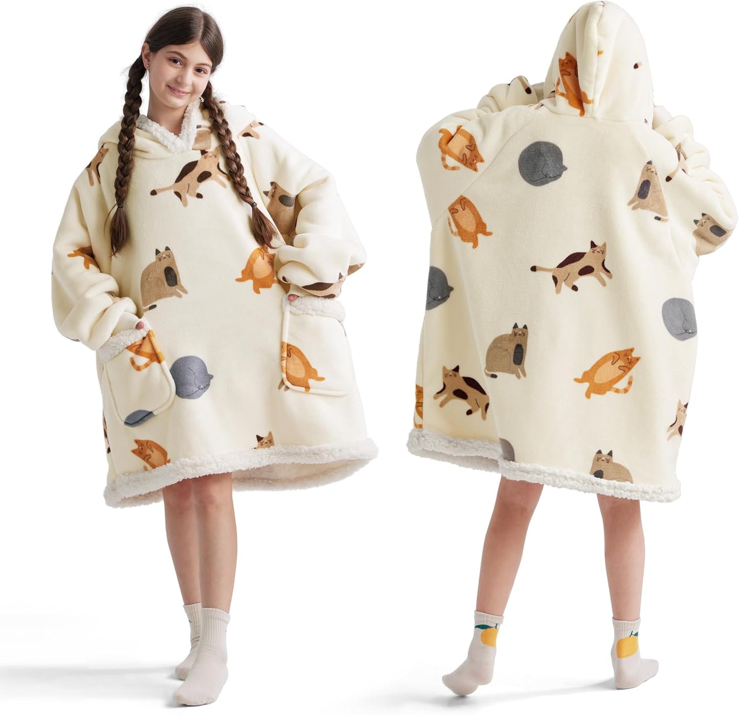 Bedsure Wearable Hoodie Blanket - Cozy Gift for All