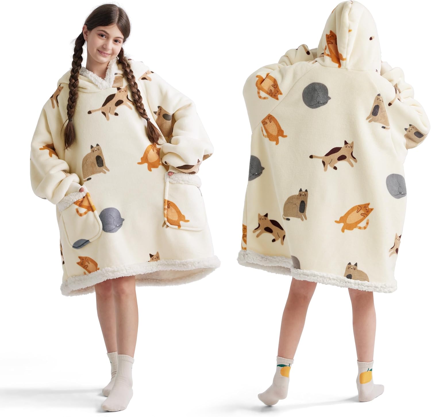 Bedsure Wearable Hoodie Blanket - Cozy Gift for All