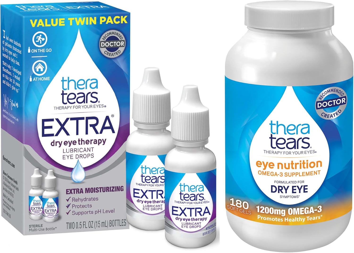 TheraTears Omega 3 Supplement for Eye Nutrition and Relief