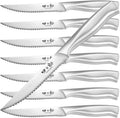 Steak Knives Set Serrated 8-Piece - German Stainless Steel