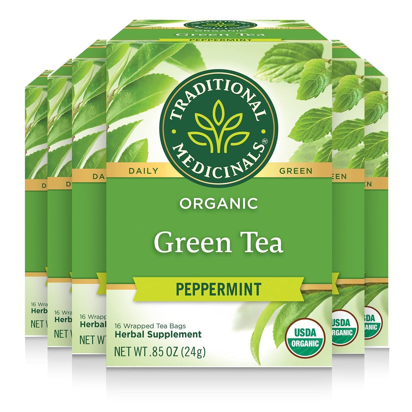 Organic Green Tea with Peppermint for Digestive Comfort