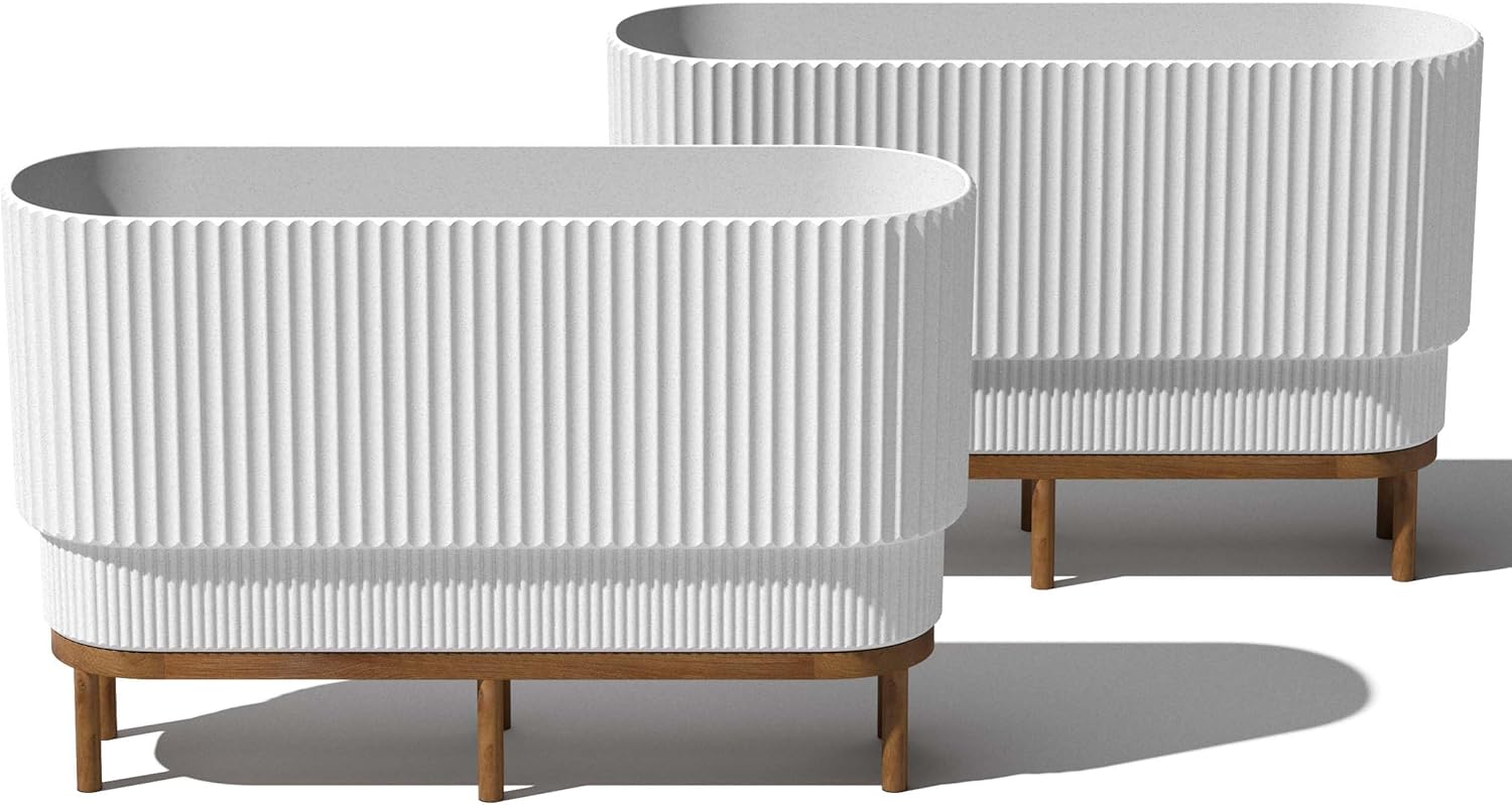 Veradek Demi Series Raised Long Planter for Modern Decor