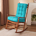 Rocking Chair Cushion Set Teal Blue - Waterproof, Tufted Comfort