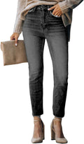 Sidefeel Women's Boyfriend Zimbaplatinum Ripped Jeans - Stretch Fit
