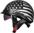 ILM Half Helmet for Men Women (M Patriotic Flag) - Quick Release