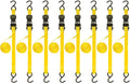 STANLEY S1000 1in x 10ft Ratchet Tie Down Straps - 8 Pack