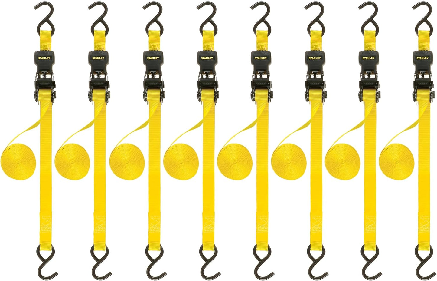 STANLEY S1000 Ratchet Tie Down Straps for Secure Cargo Transport