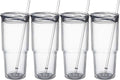MEWAY 30oz Classic Insulated Tumblers 4-Pack - Clear Double Wall