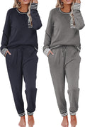 Ekouaer 2 Pack Womens Pajama Sets Long Sleeve - Soft Loungewear