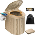 Portable Toilet for Camping with Removable Paper Holder and More