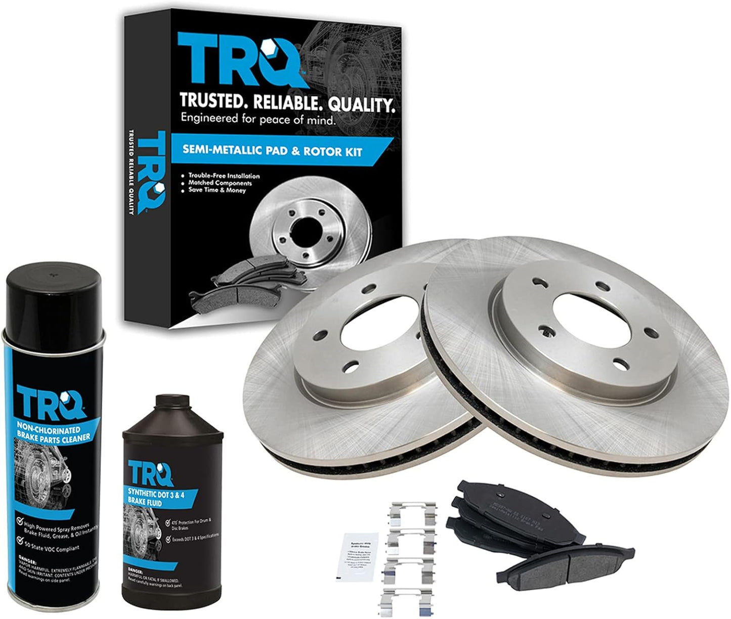 TRQ Front Brake Pad & Rotor Kit for 2004-2008 Chrysler Pacifica
