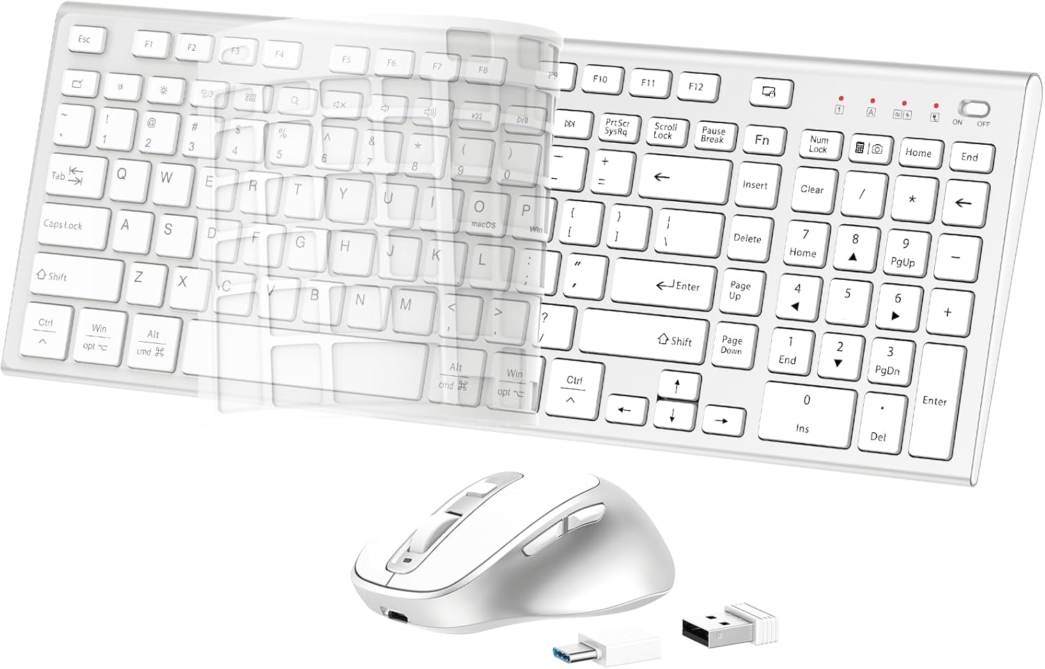 Silent Rechargeable Keyboard Mouse Combo - FENIFOX
