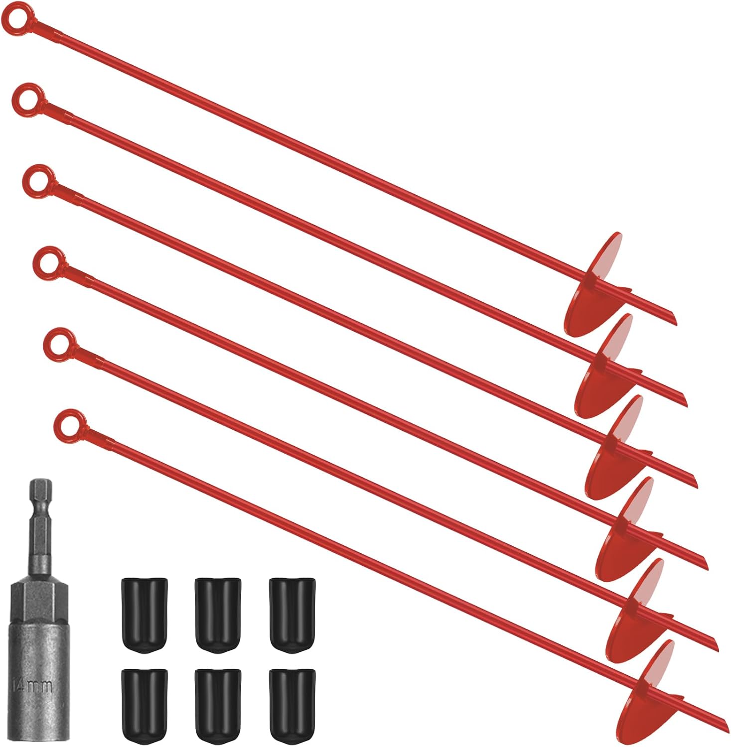 Gisafai 30 Inch Long Ground Anchors for Heavy Duty Use