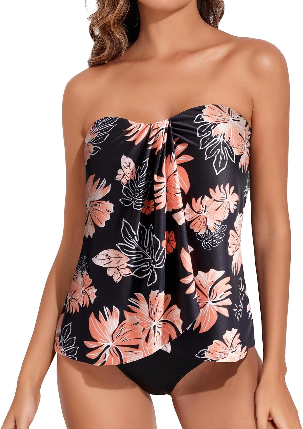 Tempt Me Two Piece Tankini Bathing Suits with Tummy Control