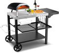 Outdoor Kitchen Island Grill Table Cart with Drawer and Wheels