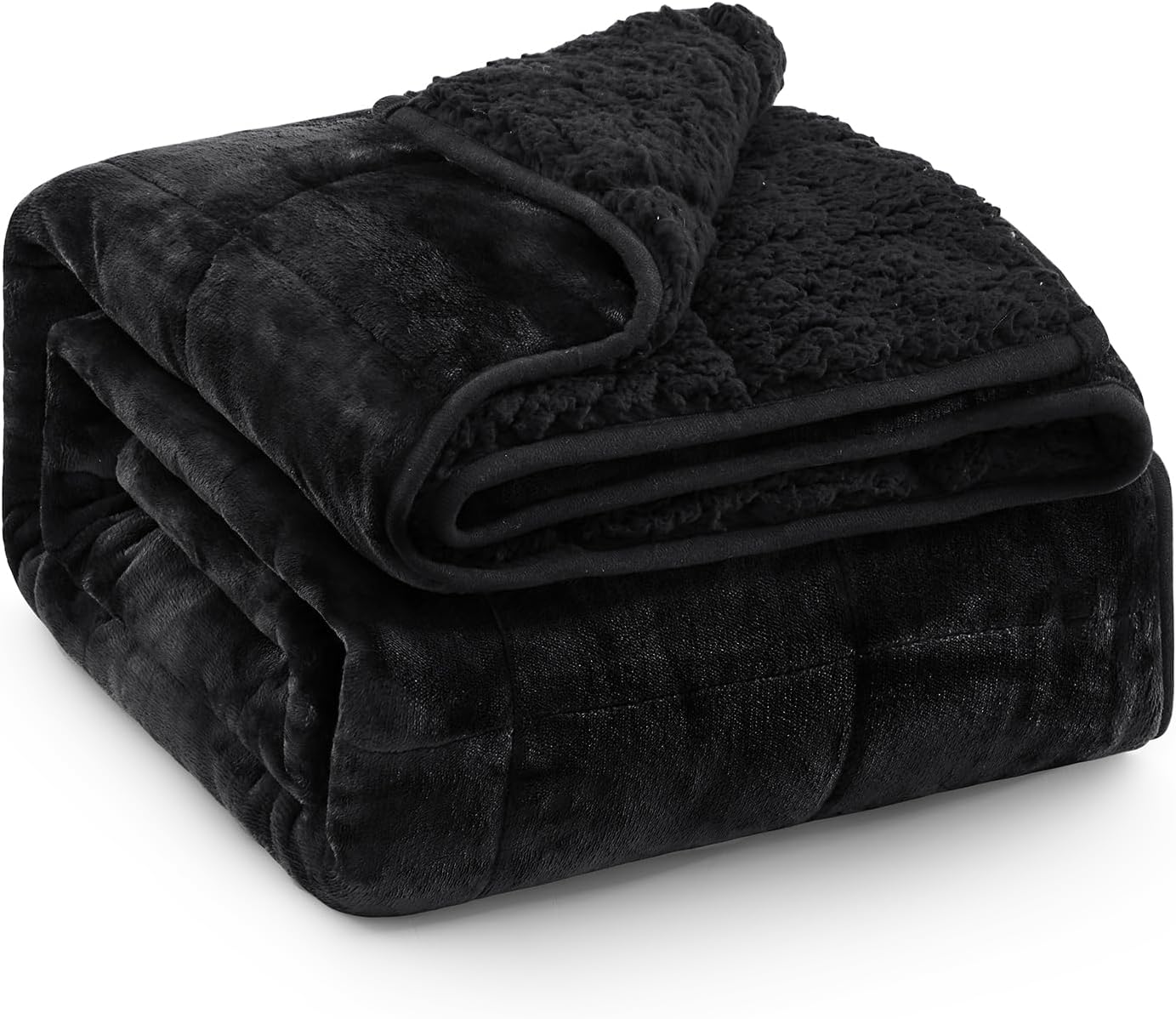 Super Fuzzy Soft Sherpa Fleece Weighted Blanket for Comfort