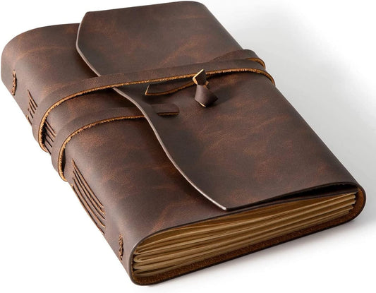 RILIHO Vintage Leather Journal - 260 Pages for Creative Writing