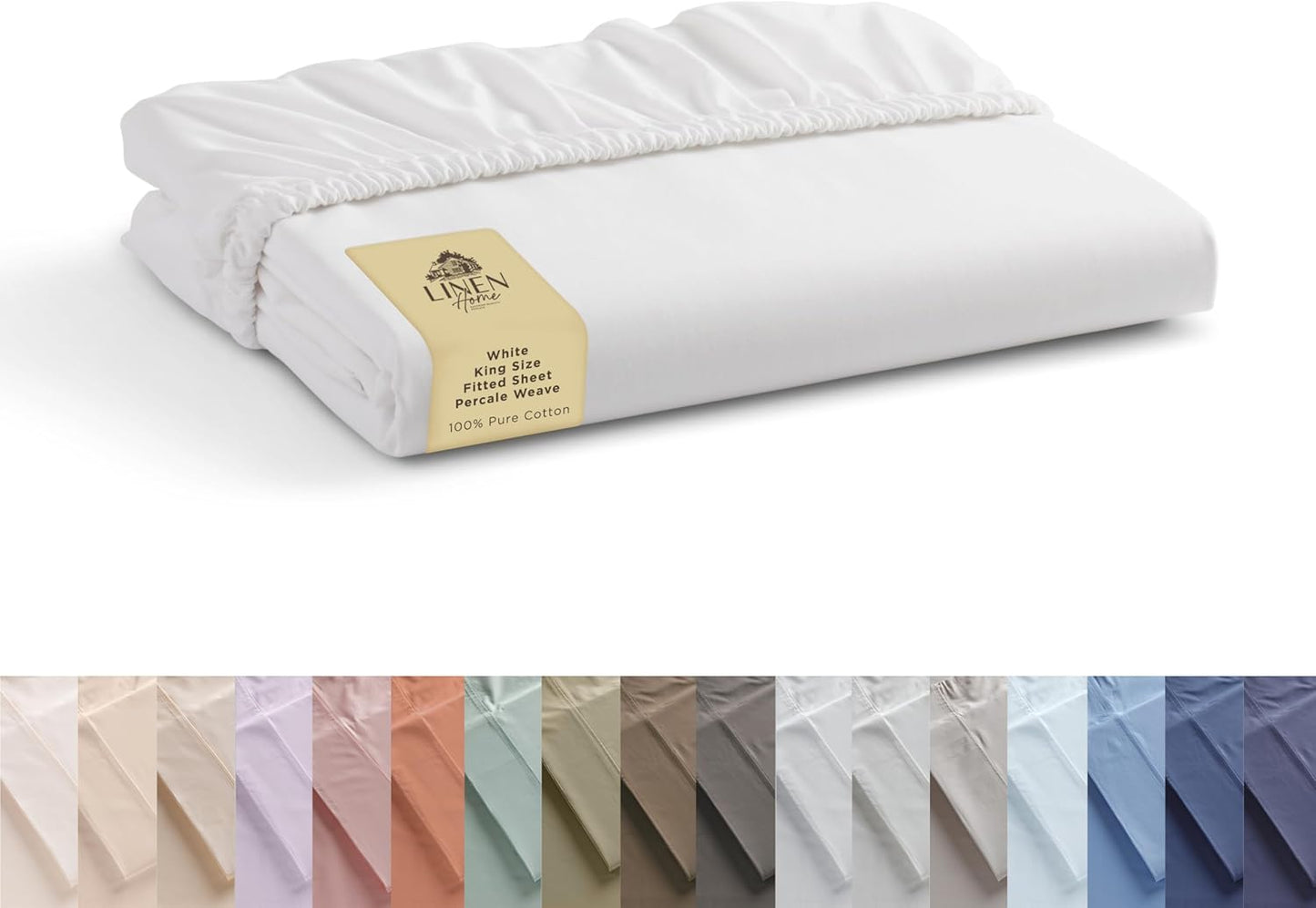 100% Cotton Percale King Fitted Sheet for Ultimate Comfort