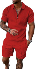 men's short sets outfits 2 piece summer tracksuit - Comfortable Casual