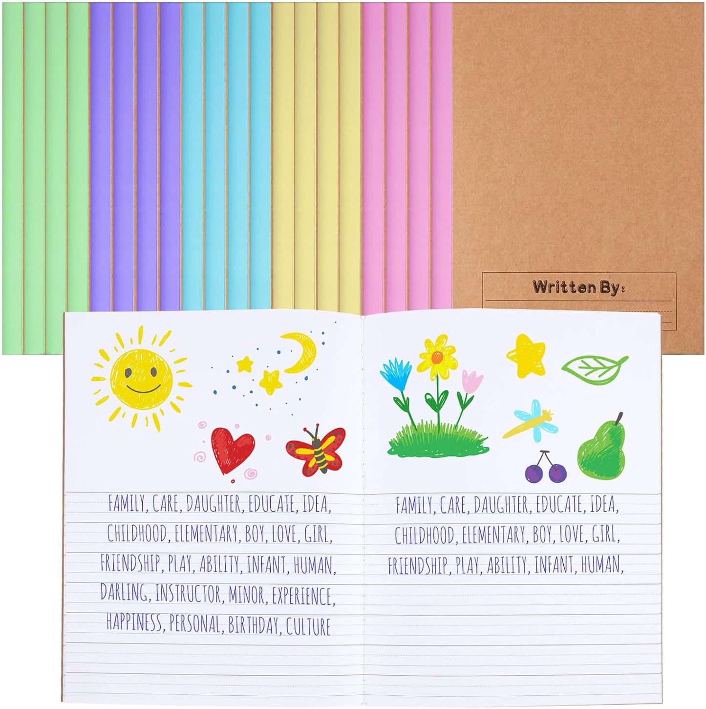 Colorful 20 Pcs Kids Writing Journal Set