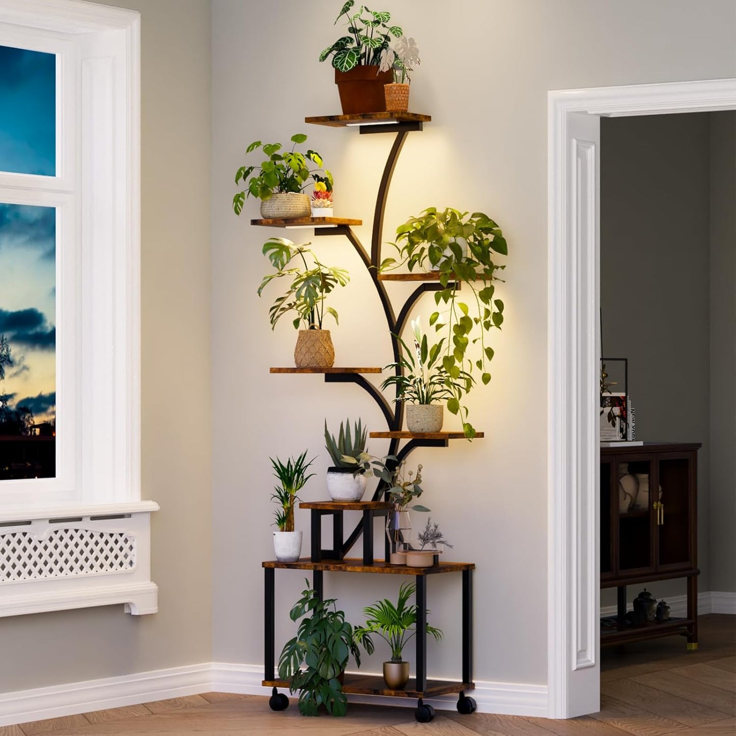 8-Tier Plant Stand Indoor with Grow Light for Multiple Plants