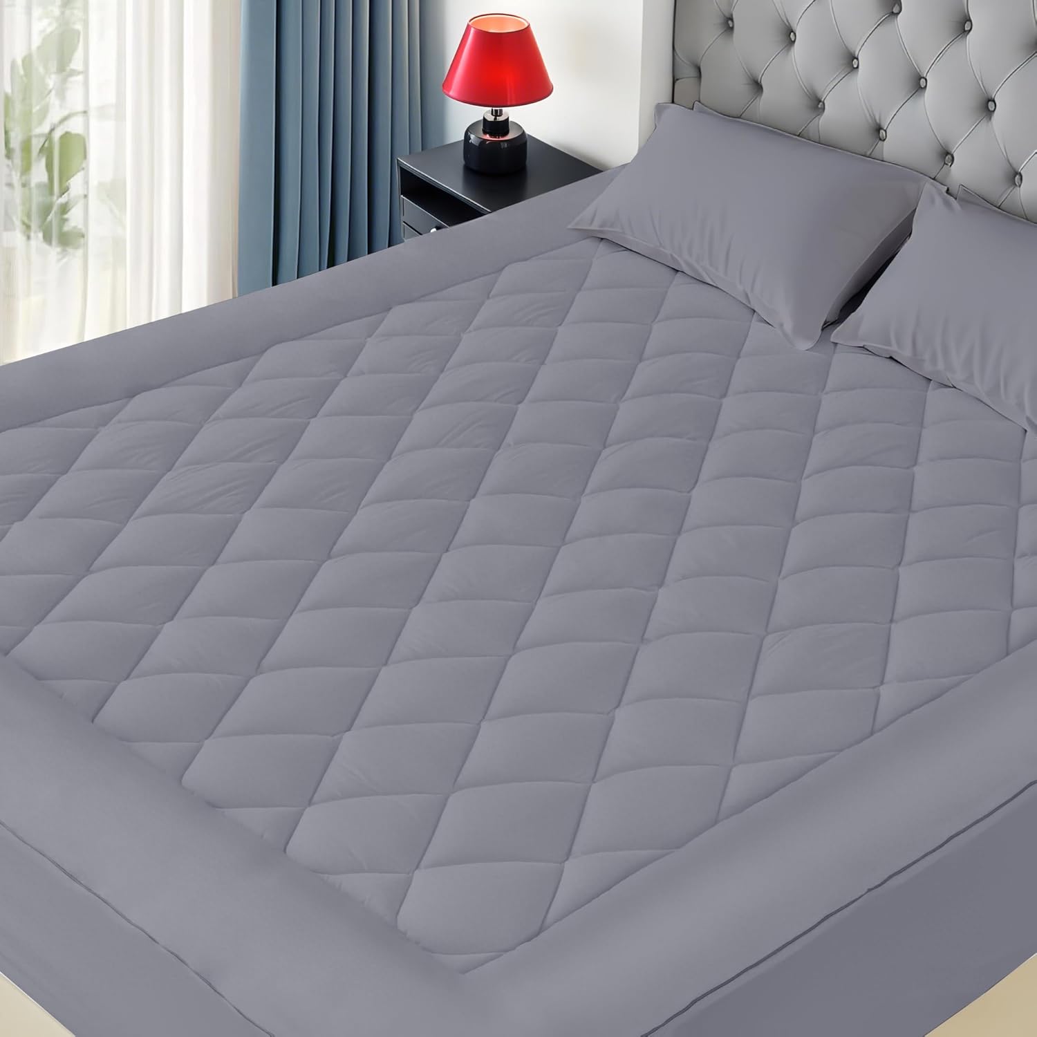 King Size Mattress Pad with Cotton Top for Ultimate Comfort