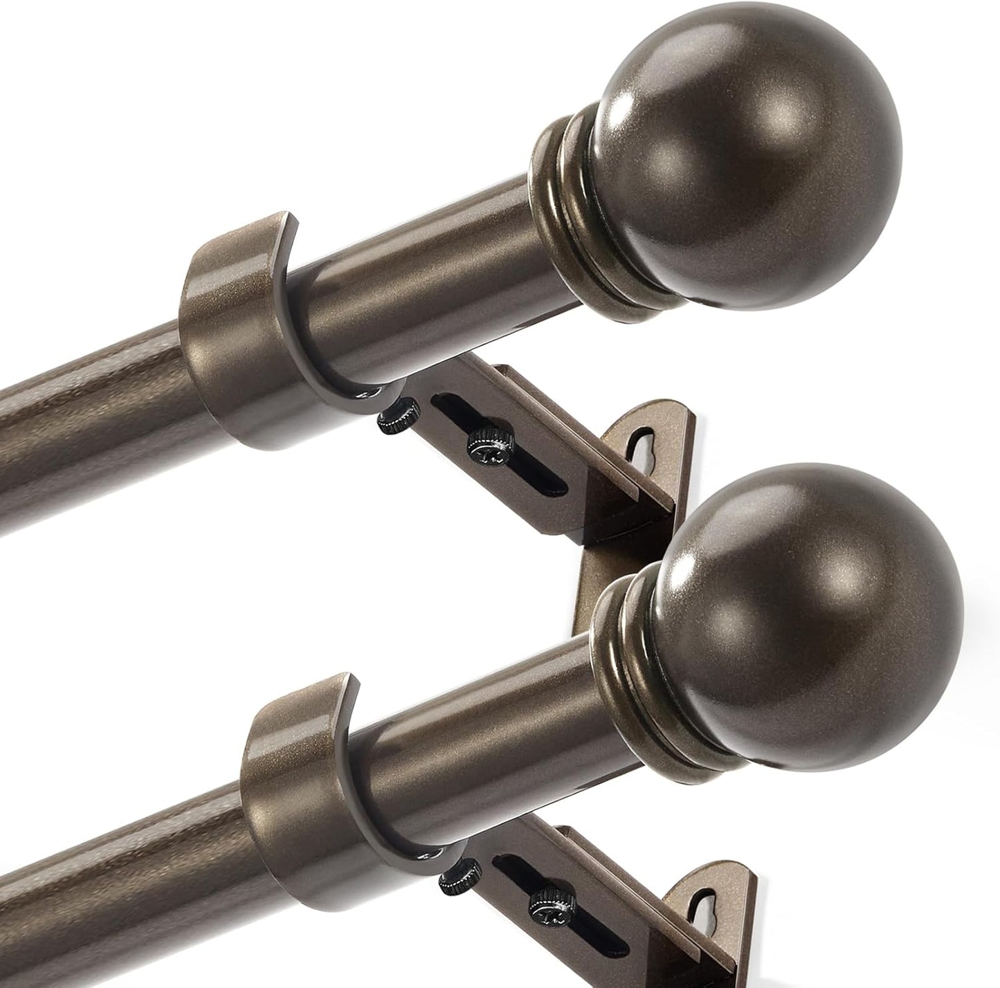 Curtain Rods for Windows 16 to 120 Inches, Adjustable Length